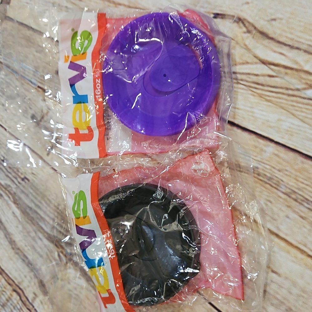 🔥Tervis Lids‎ 16oz Lot Of 2 Black Purple